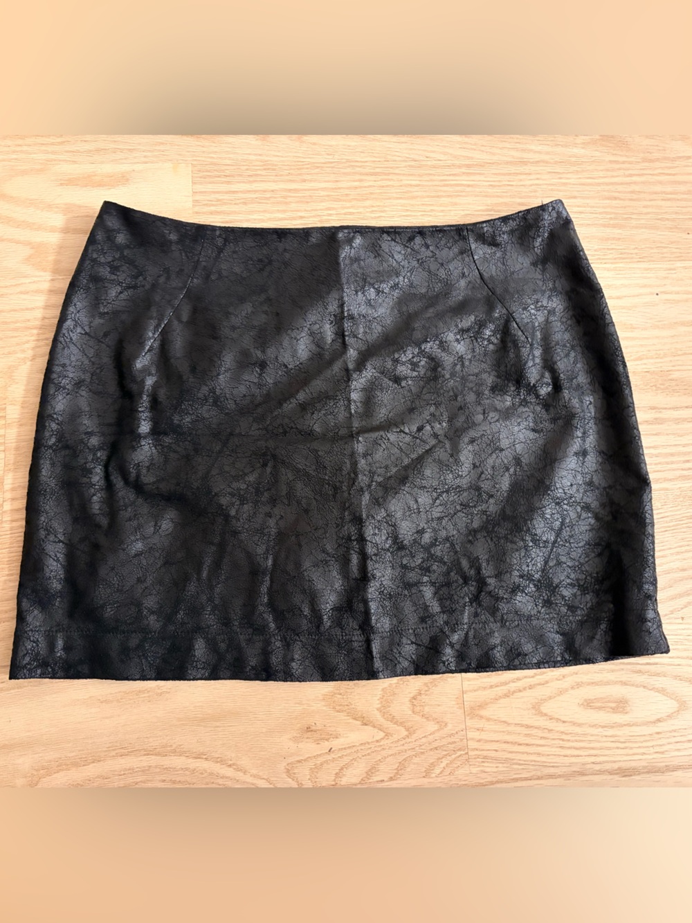 Myne Black Faux-Leather Mini Skirt